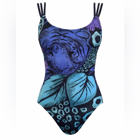 Jantzen Other - VTG 90s Jantzen Tiger Leopard Jungle Print One Piece Swim Suit Small